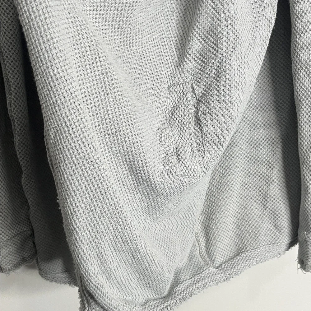 Free People Light Gray Textured Sweater